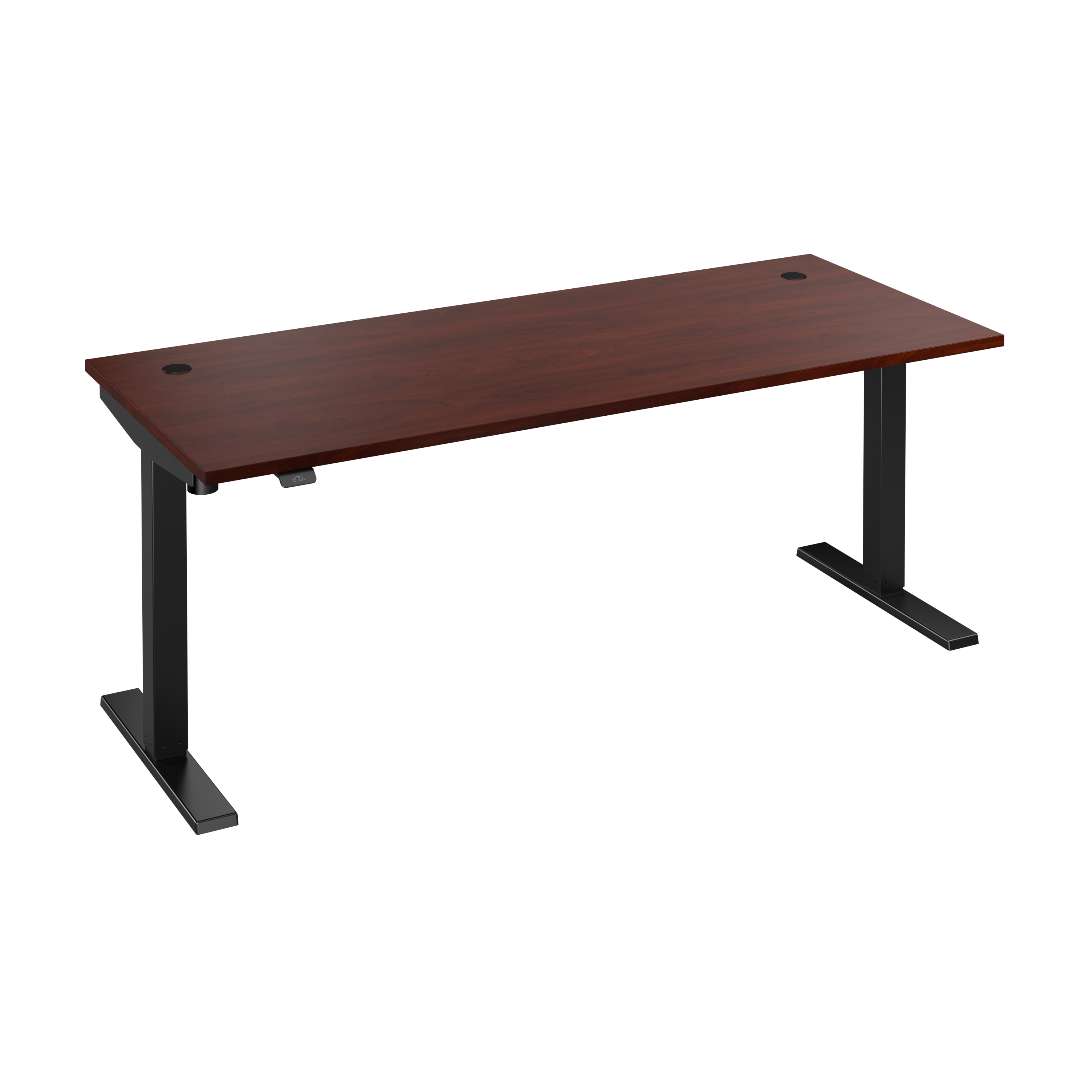 Shop Bush Business Furniture Move 40 Series 72W x 30D Electric Height Adjustable Standing Desk 02 M4S7230HCBK #color_hansen cherry/black powder coat