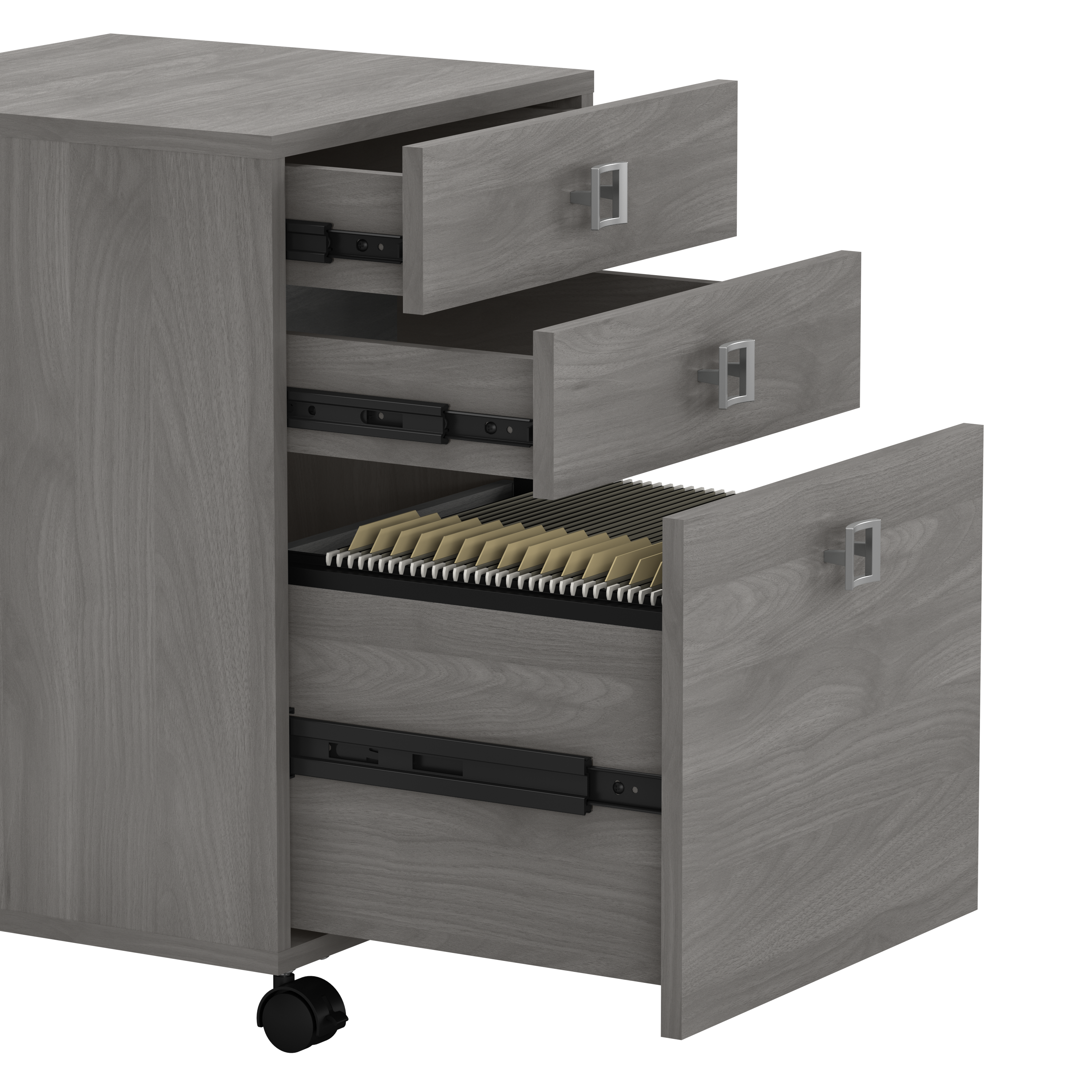 Shop Bush Business Furniture Echo 3 Drawer Mobile File Cabinet 07 KI60401-03 #color_modern gray