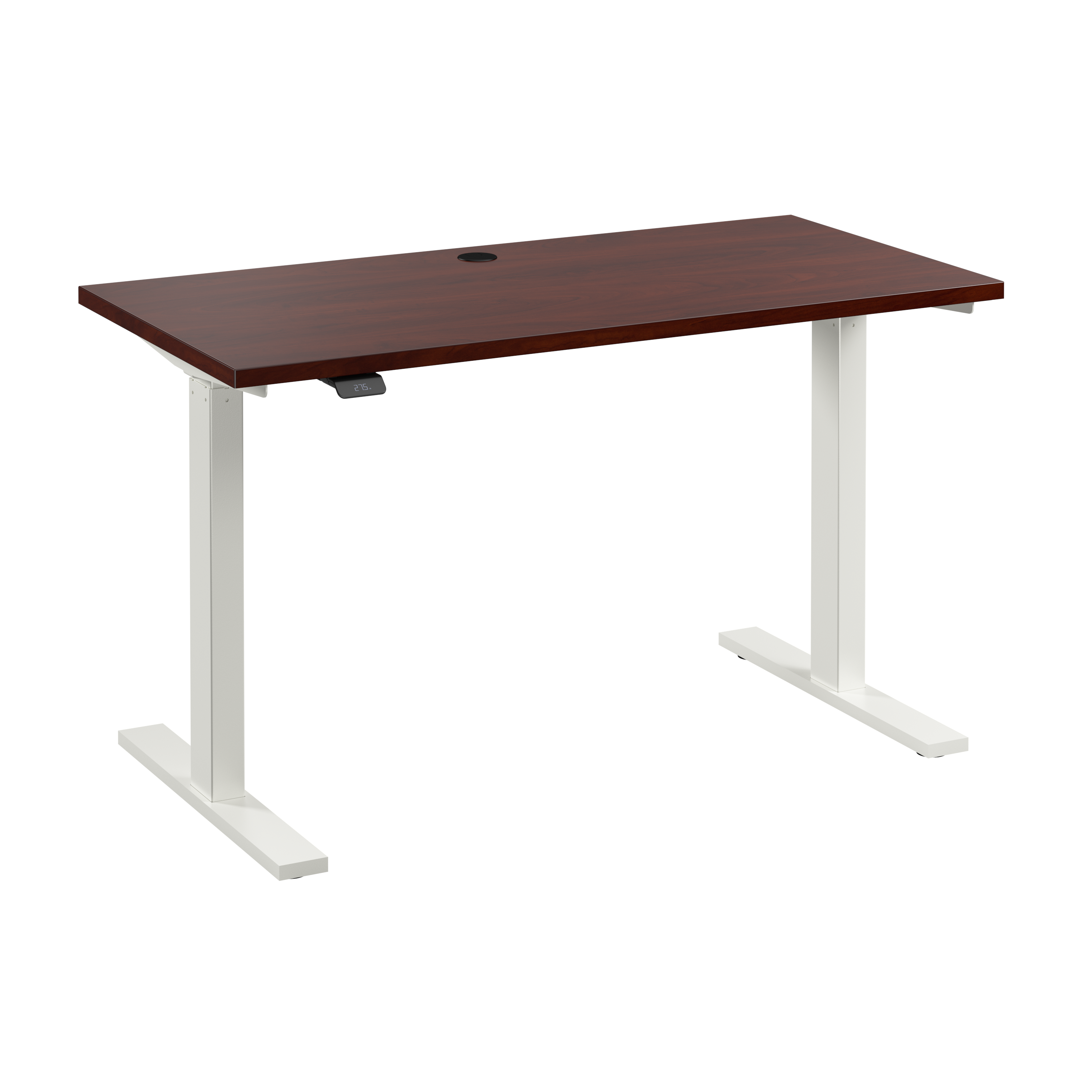 Shop Bush Business Furniture Move 60 Series 48W x 24D Electric Height Adjustable Standing Desk 02 M6S4824HCWK #color_hansen cherry/white powder coat