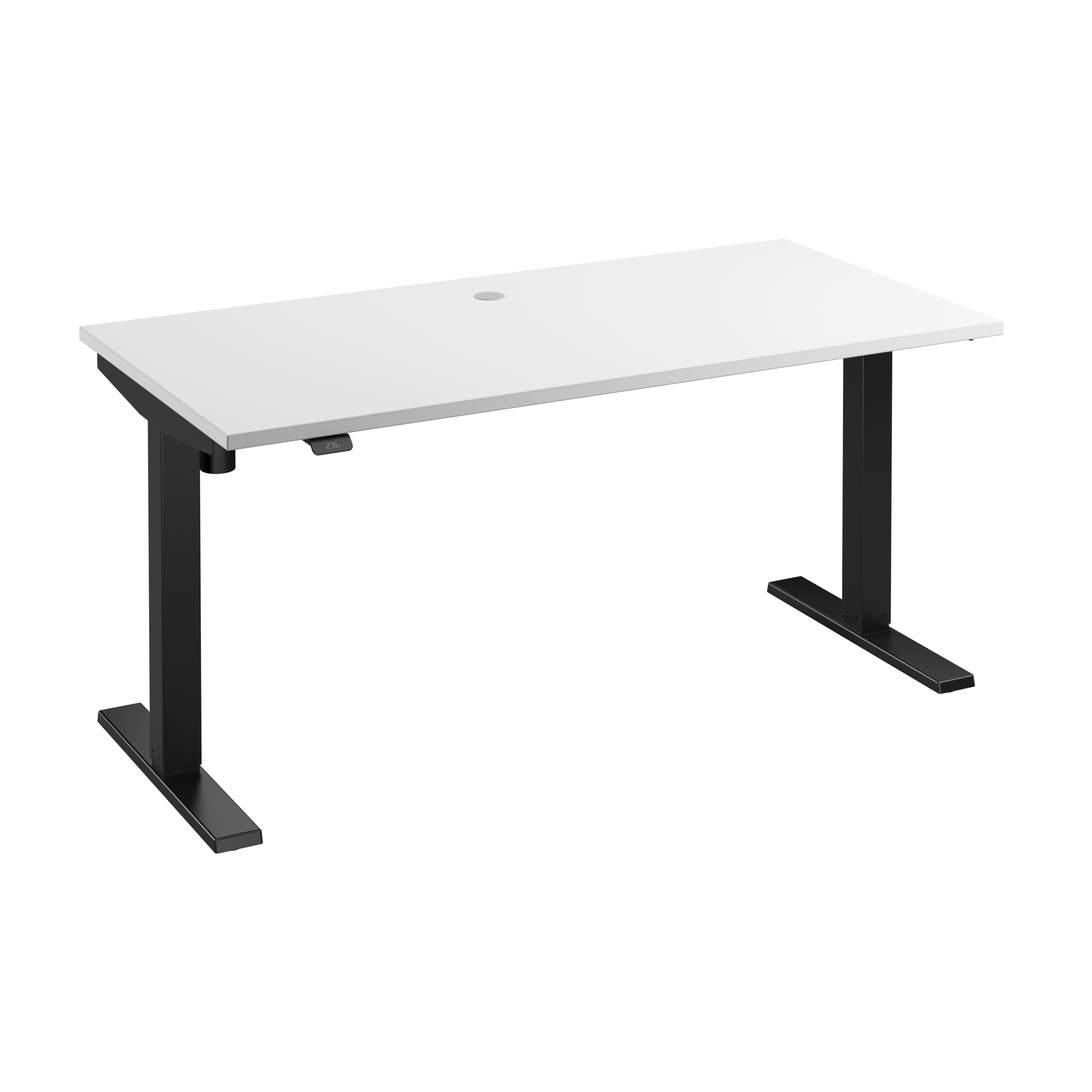 Shop Bush Business Furniture Move 40 Series 60W x 30D Electric Height Adjustable Standing Desk 02 M4S6030WHBK #color_white/black powder coat