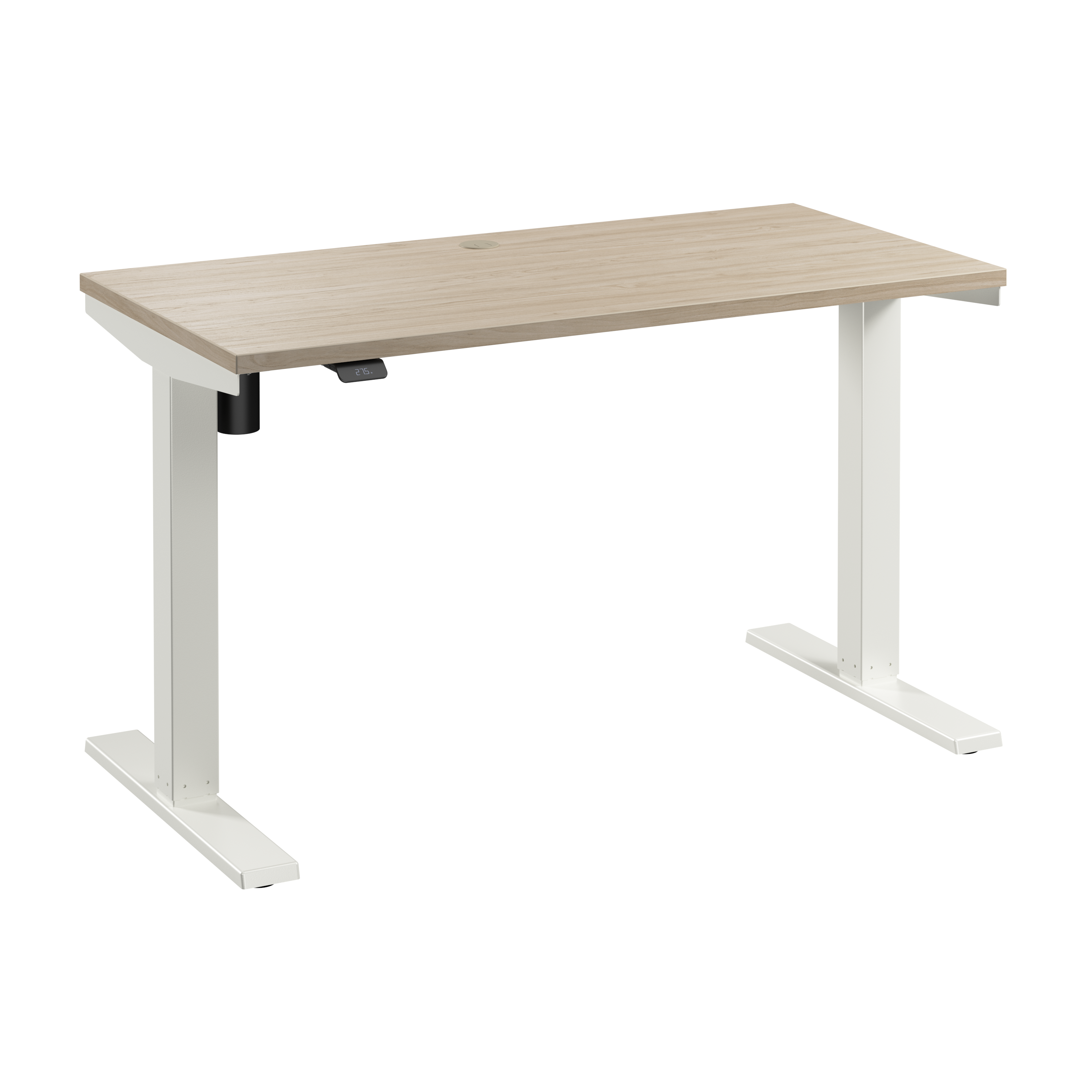 Shop Bush Business Furniture Move 40 Series 48W x 24D Electric Height Adjustable Standing Desk 02 M4S4824NEWK #color_natural elm/white powder coat