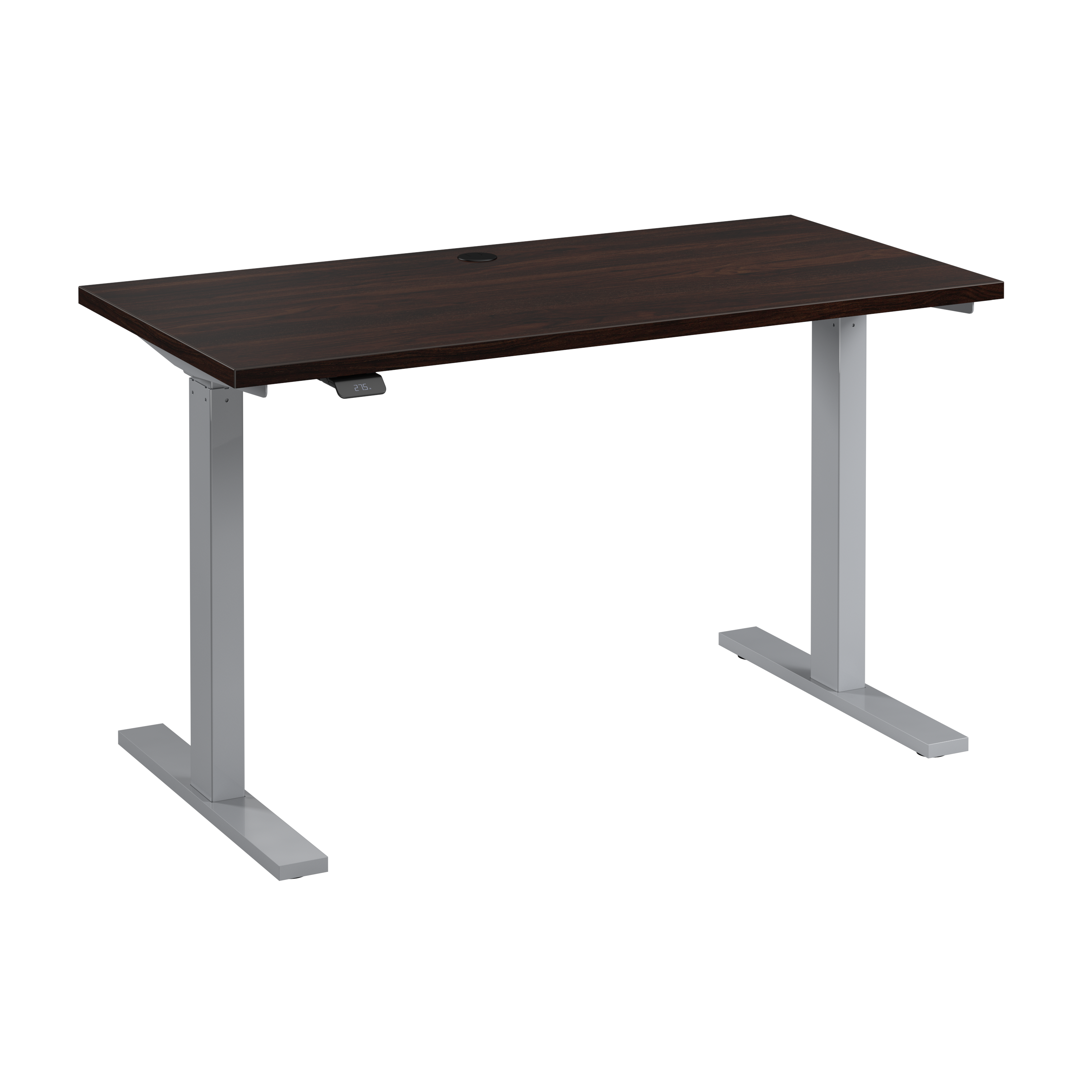 Shop Bush Business Furniture Move 60 Series 48W x 24D Electric Height Adjustable Standing Desk 02 M6S4824BWSK #color_black walnut/cool gray metallic