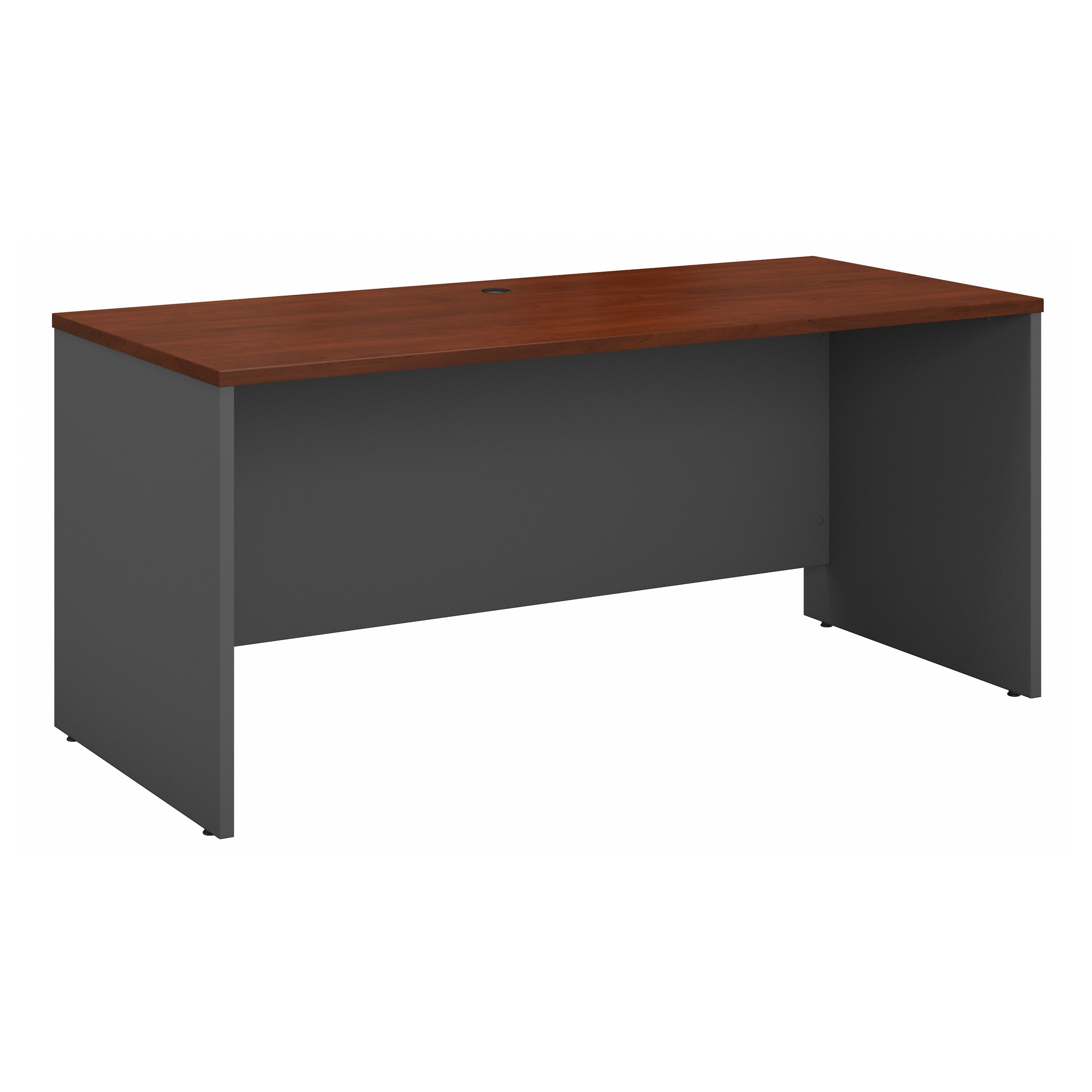 Shop Bush Business Furniture Series C 60W x 24D Credenza Desk 02 WC24461 #color_hansen cherry/graphite gray