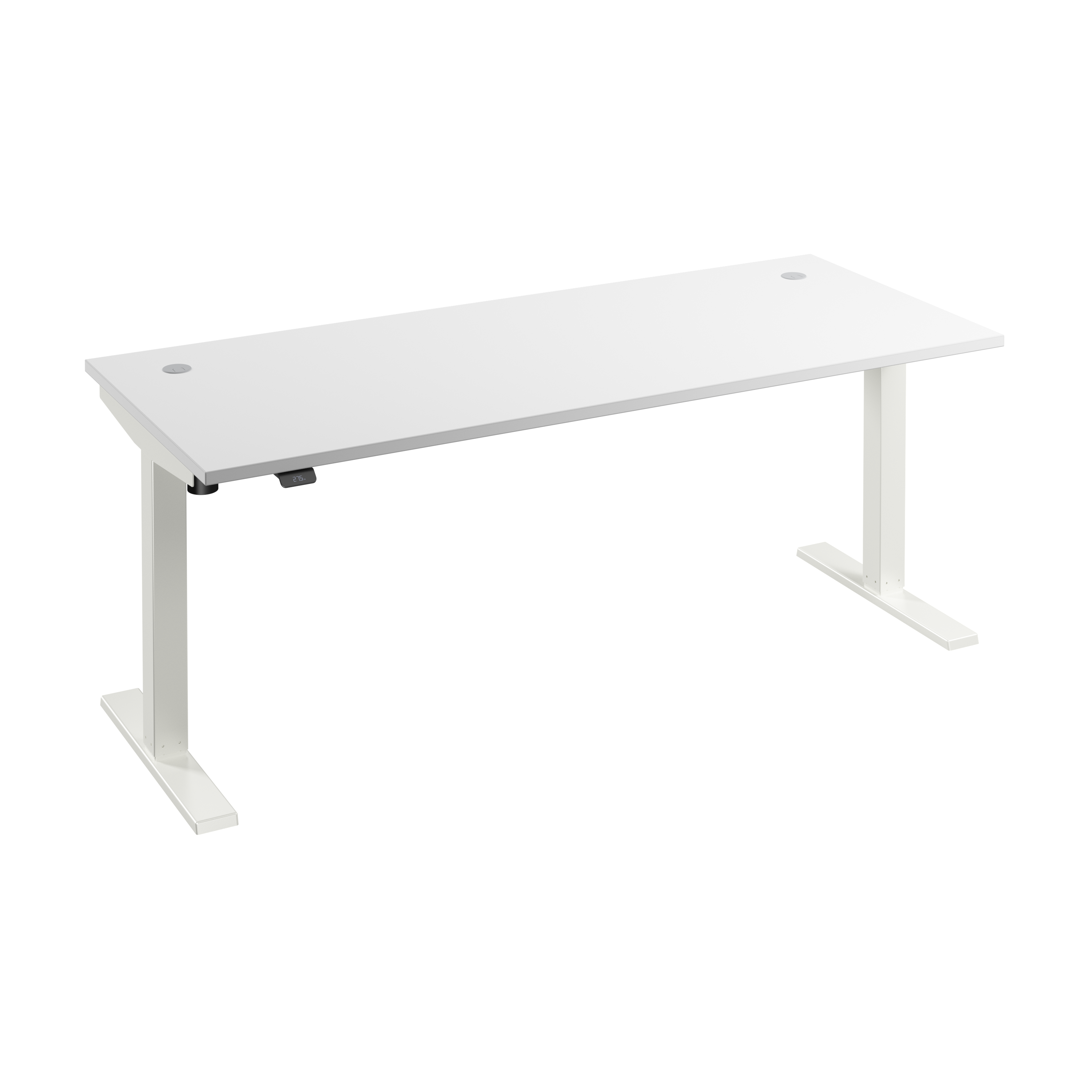 Shop Bush Business Furniture Move 40 Series 72W x 30D Electric Height Adjustable Standing Desk 02 M4S7230WHWK #color_white/white powder coat