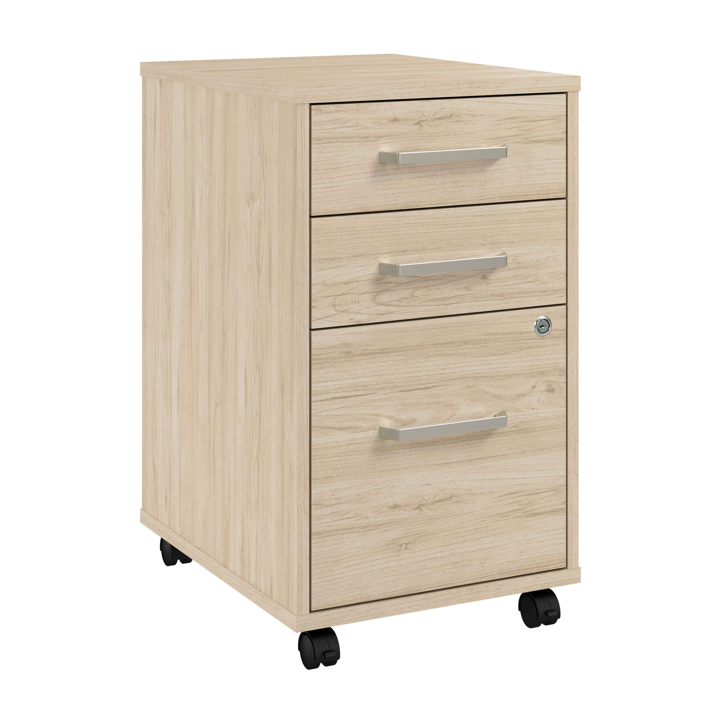 Shop Bush Business Furniture Vista 3 Drawer Mobile File Cabinet 02 VSF116NESU #color_natural elm