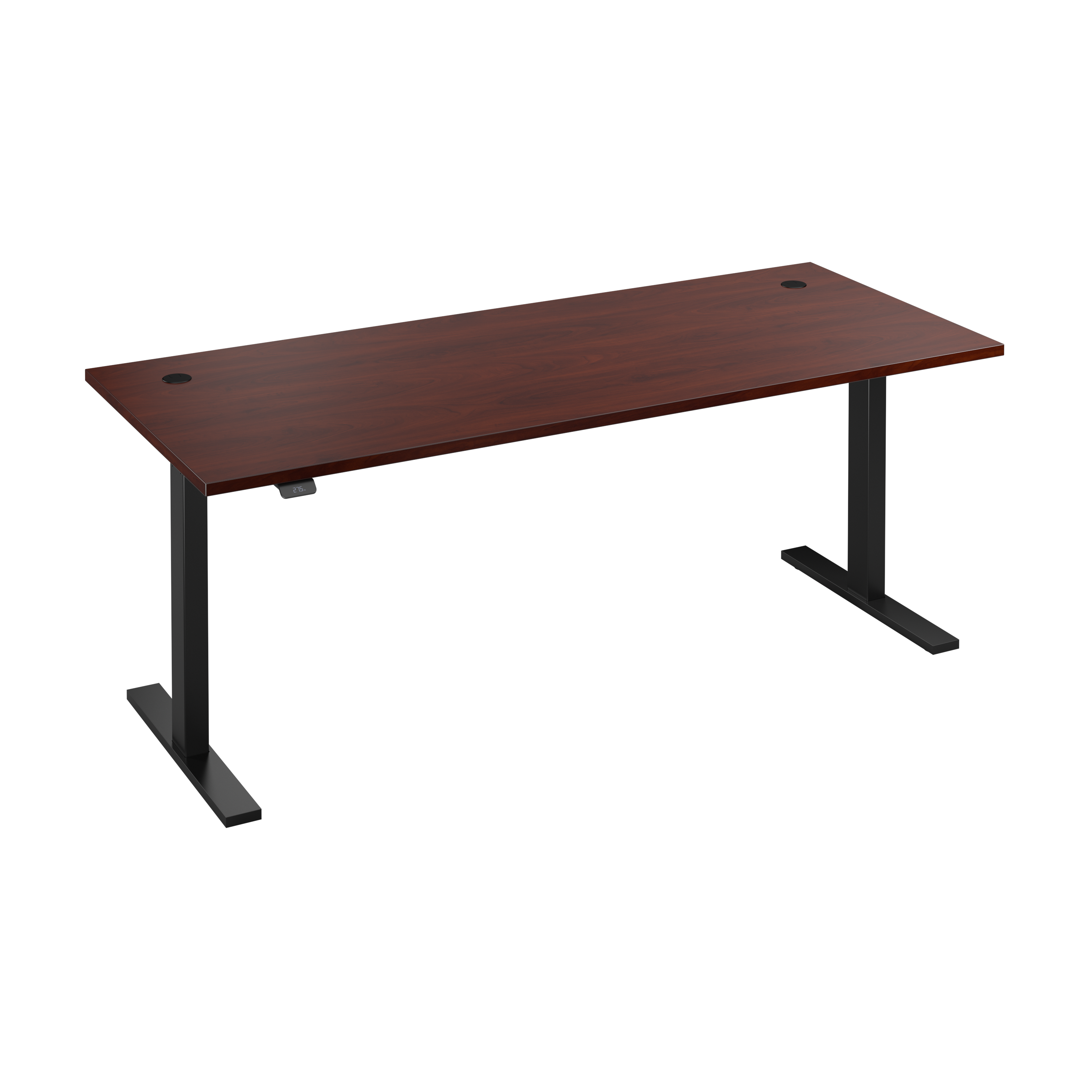 Shop Bush Business Furniture Move 60 Series 72W x 30D Electric Height Adjustable Standing Desk 02 M6S7230HCBK #color_hansen cherry/black powder coat