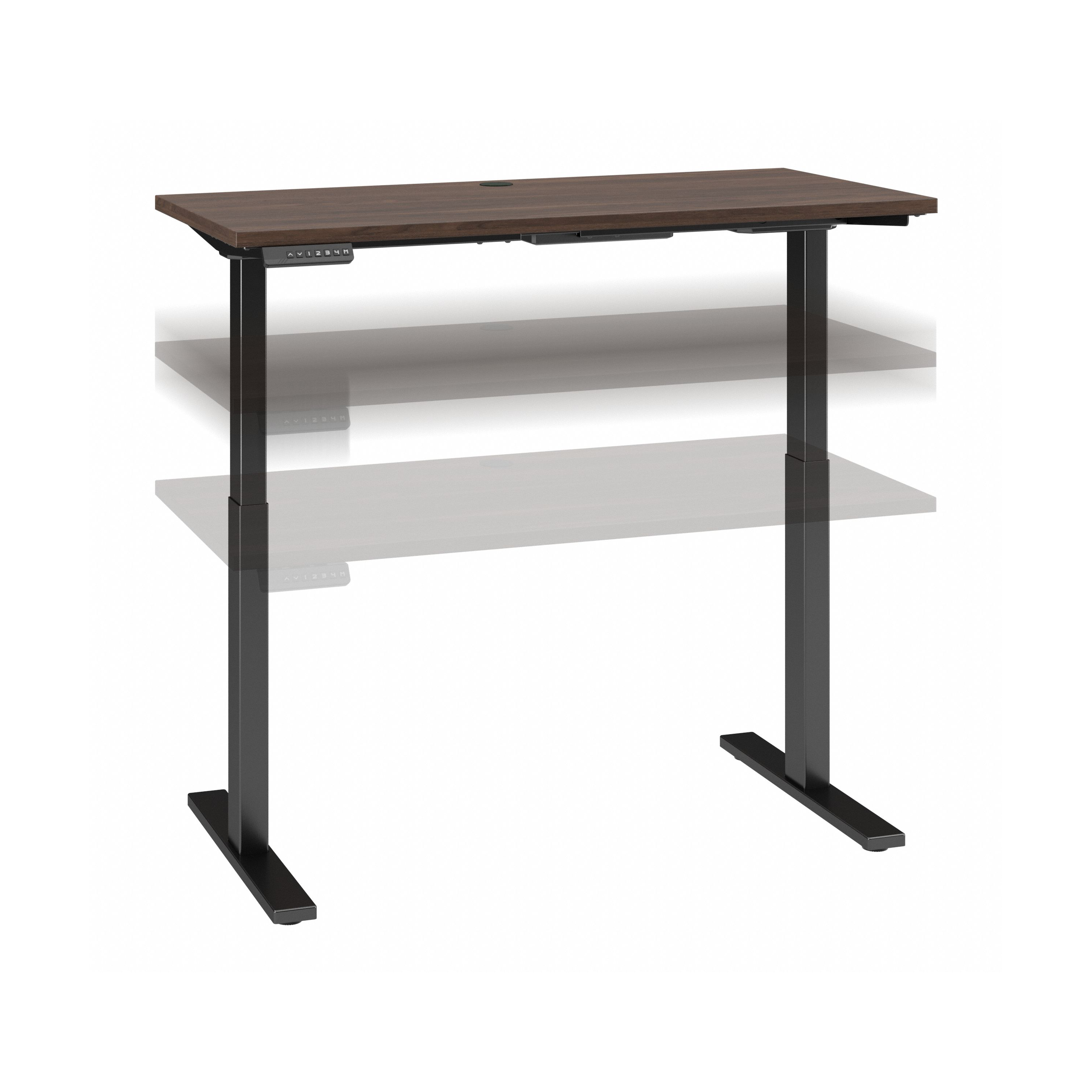 Shop Bush Business Furniture Move 60 Series 48W x 24D Electric Height Adjustable Standing Desk 02 M6S4824BWBK #color_black walnut/black powder coat