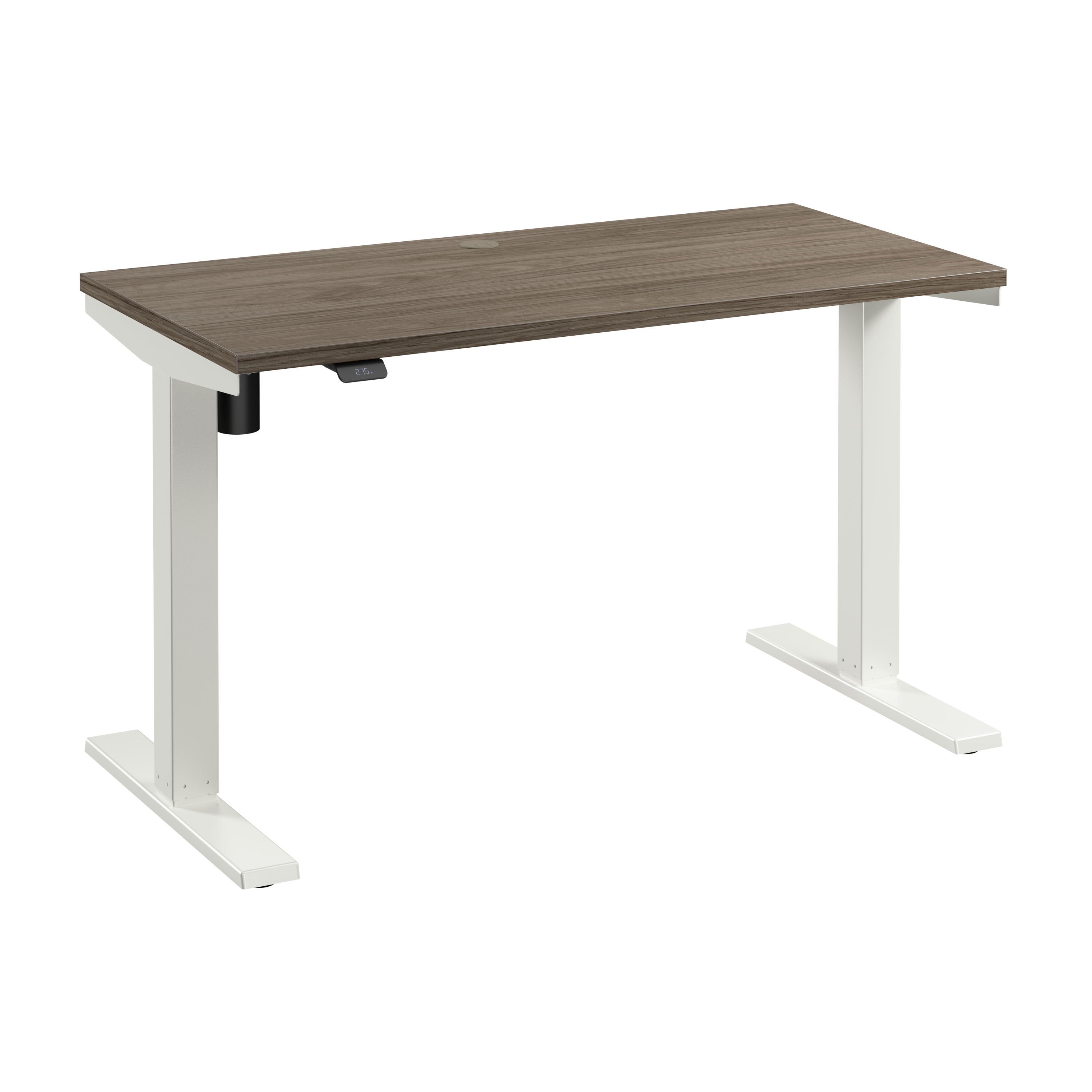 Shop Bush Business Furniture Move 40 Series 48W x 24D Electric Height Adjustable Standing Desk 02 M4S4824MHWK #color_modern hickory/white powder coat